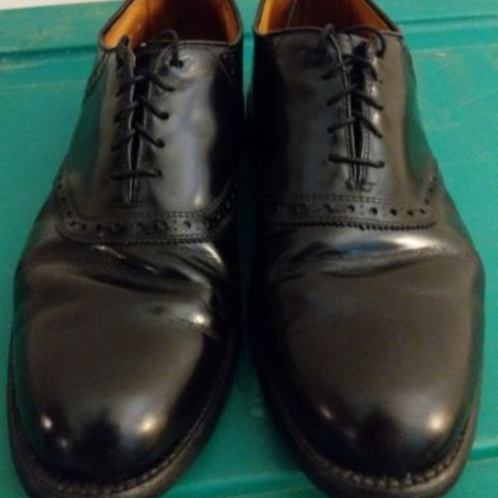 Vintage Allen Edmunds Polo Oxford Lace Up Shoe Bla